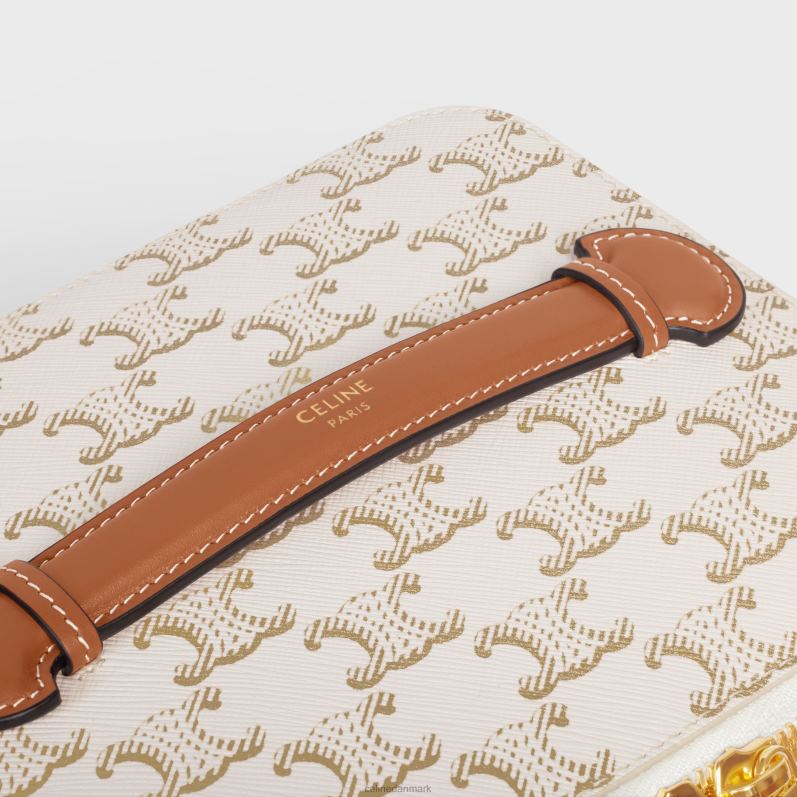 CELINE Mænd forfængelighedskuffert i triomphe canvas & kalveskind F44FV1581 tilbehør hvid