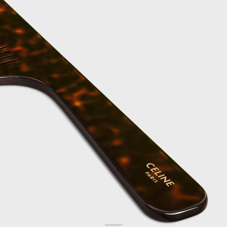 CELINE Mænd hårkam med håndtag i acetat F44FV1601 tilbehør mørke havana