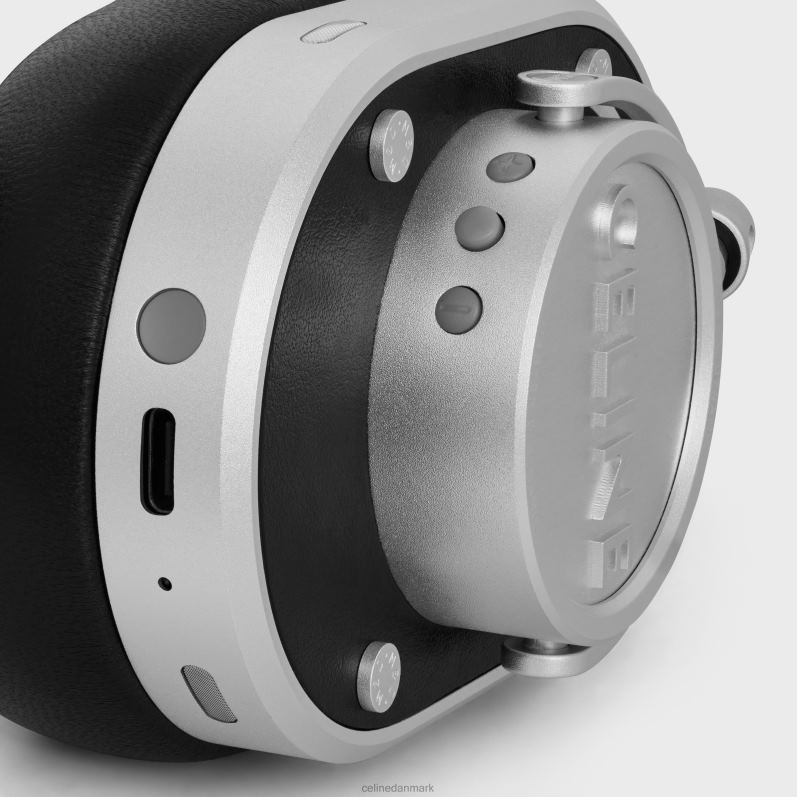 CELINE Mænd hovedtelefoner i glat kalveskind & lammeskind med indgraveret F44FV1665 tilbehør sort