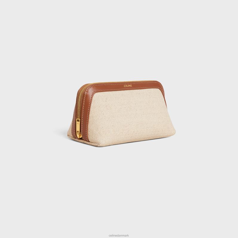 CELINE Mænd lille kosmetikpung i tekstil & kalveskind F44FV1579 tilbehør naturlig/brun