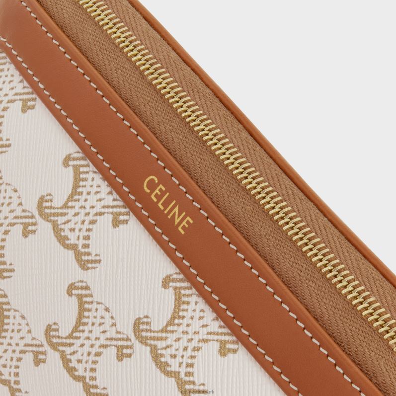 CELINE Mænd lille kosmetikpung i triomphe canvas & kalveskind F44FV1576 tilbehør hvid