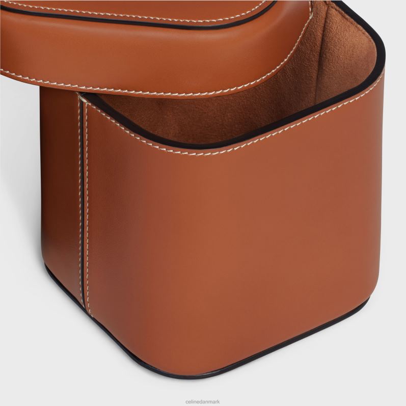 CELINE Mænd lille æske i skinnende kalveskind F44FV1534 tilbehør tan