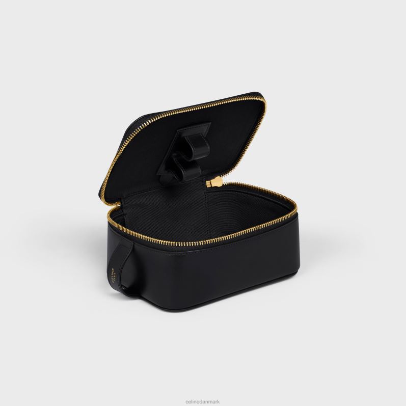 CELINE Mænd lille toilettaske i skinnende kalveskind F44FV1586 tilbehør sort