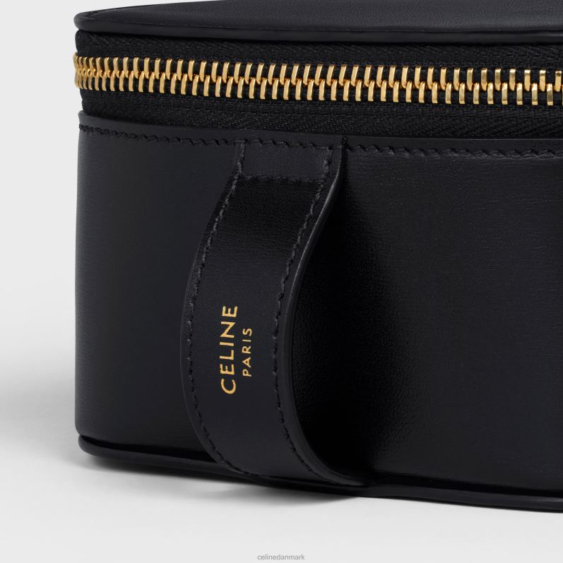 CELINE Mænd lille toilettaske i skinnende kalveskind F44FV1586 tilbehør sort