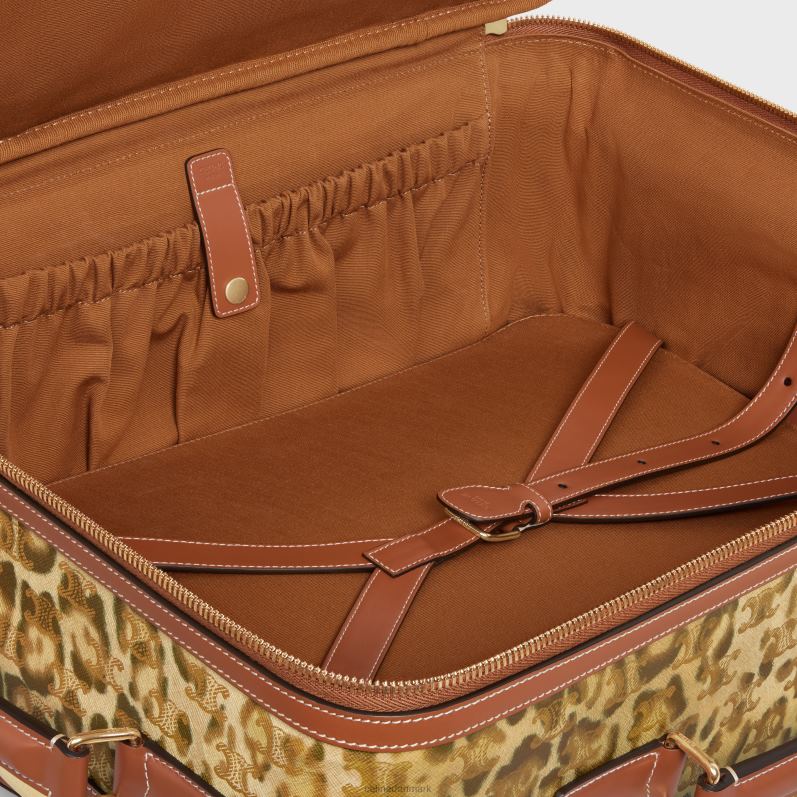 CELINE Mænd lille vogn i triomflærred med print & kalveskind F44FV1625 tilbehør leopard