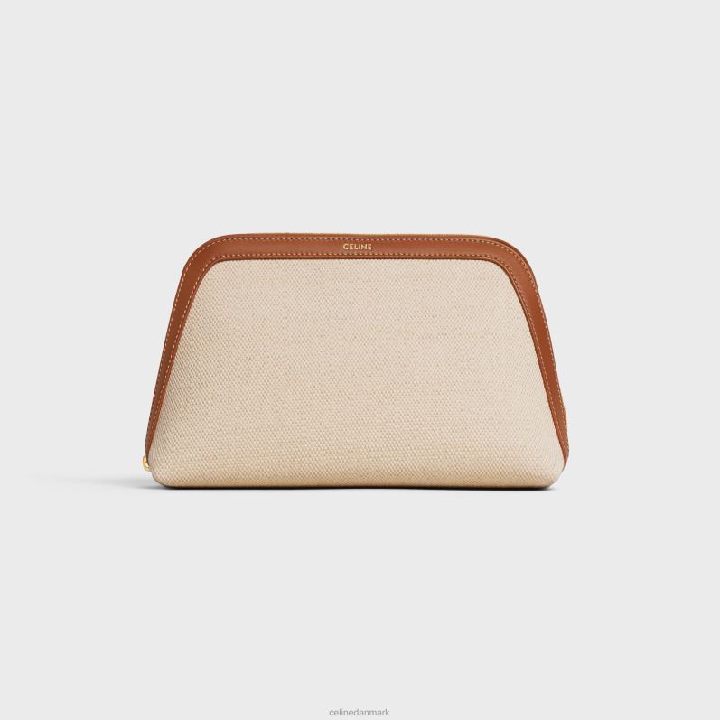 CELINE Mænd medium kosmetikpung i tekstil & kalveskind F44FV1578 tilbehør naturlig/brun