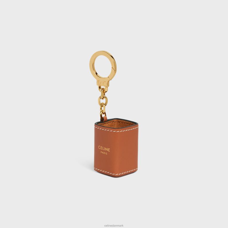 CELINE Mænd miniature parfumeholder charm i kalveskind F44FV1475 tilbehør tan