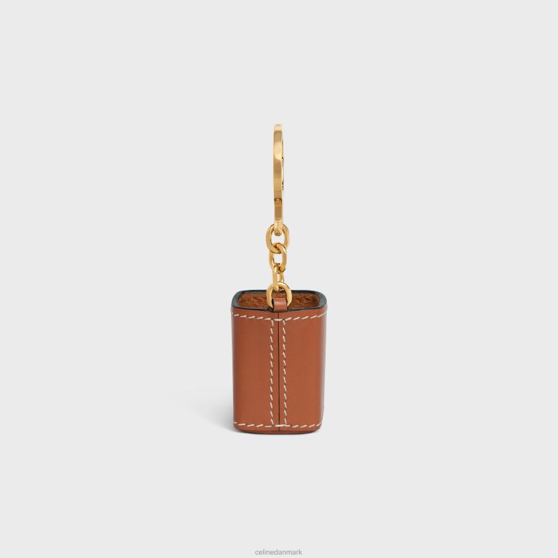 CELINE Mænd miniature parfumeholder charm i kalveskind F44FV1475 tilbehør tan