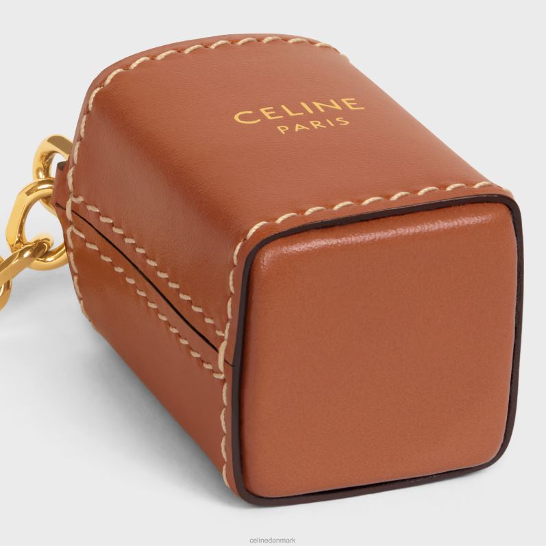 CELINE Mænd miniature parfumeholder charm i kalveskind F44FV1475 tilbehør tan