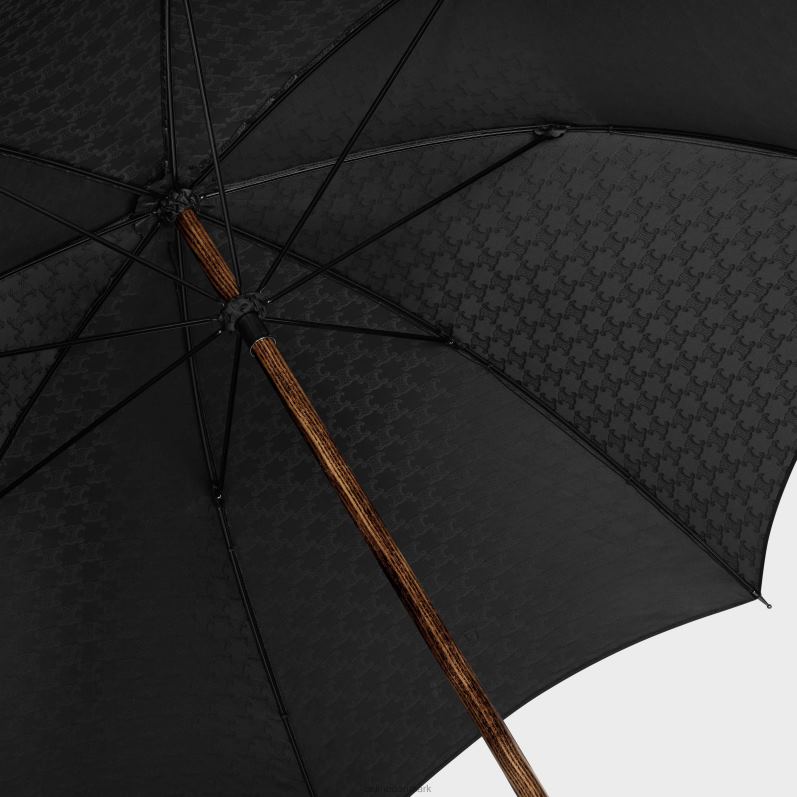 CELINE Mænd paraply i triomphe jacquard tekstil F44FV1543 tilbehør sort