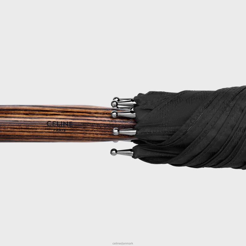 CELINE Mænd paraply i triomphe jacquard tekstil F44FV1543 tilbehør sort