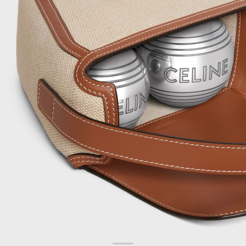 CELINE Mænd petanque spil i tekstil & kalveskind F44FV1685 tilbehør naturlig/brun