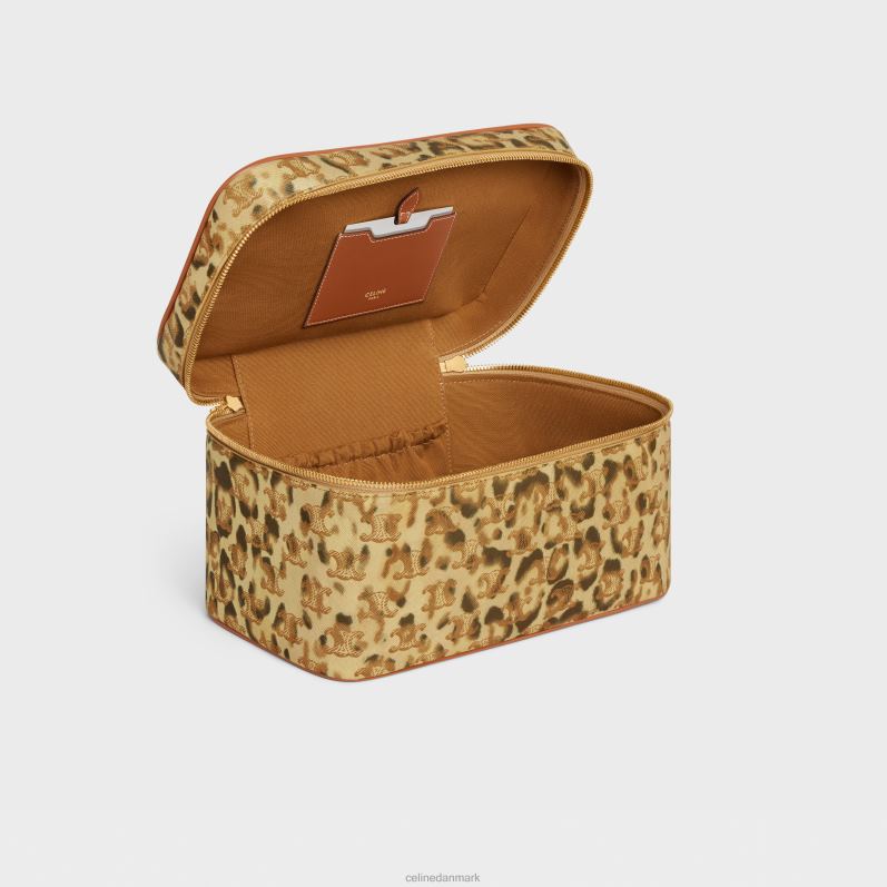CELINE Mænd rejsetaske i triomflærred med print & kalveskind F44FV1567 tilbehør leopard