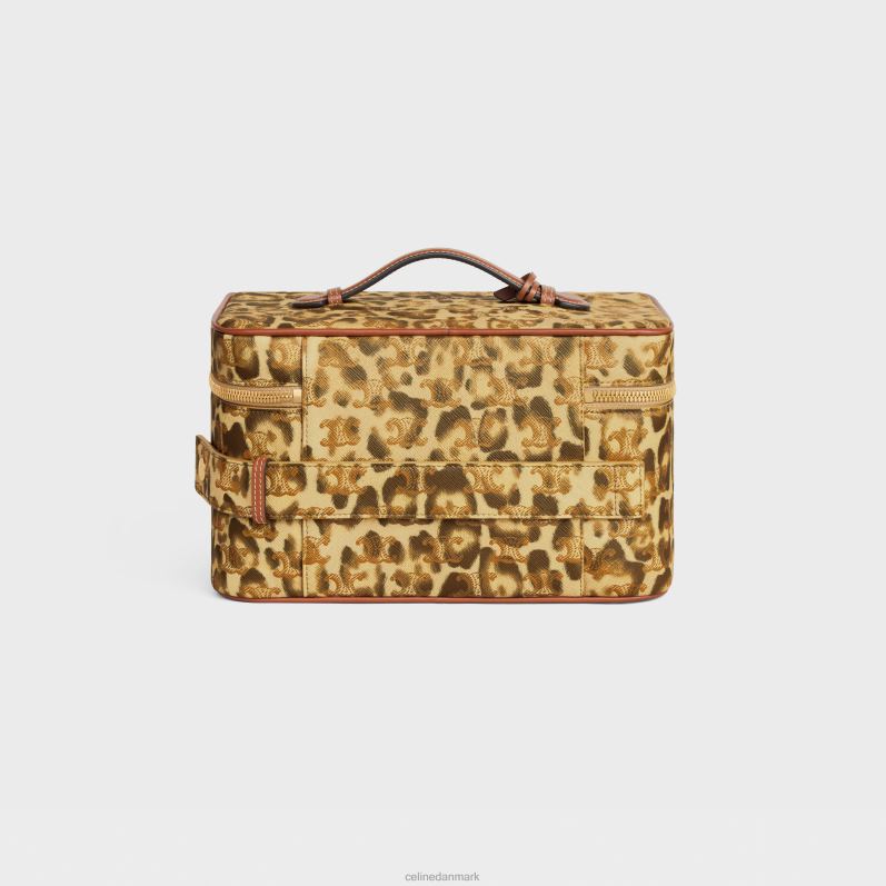 CELINE Mænd rejsetaske i triomflærred med print & kalveskind F44FV1567 tilbehør leopard