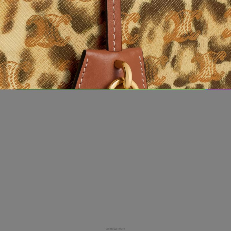 CELINE Mænd rejsetaske i triomflærred med print & kalveskind F44FV1567 tilbehør leopard