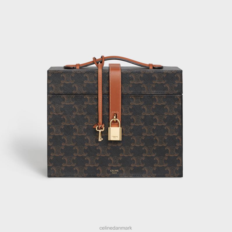 CELINE Mænd æske 3 parfumer 6,8 fl.oz i triomphe canvas & naturligt kalveskind F44FV1470 tilbehør tan