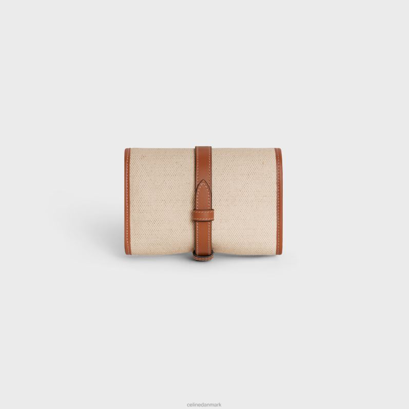 CELINE Mænd smykkepung i tekstil & kalveskind F44FV1595 tilbehør naturlig/brun