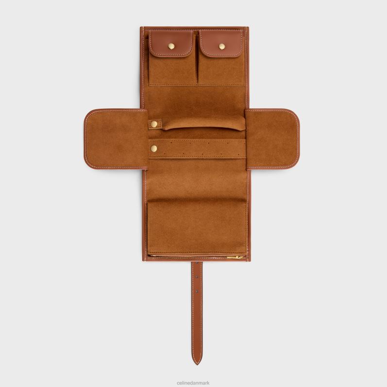 CELINE Mænd smykkepung i triomflærred med print & kalveskind F44FV1596 tilbehør leopard