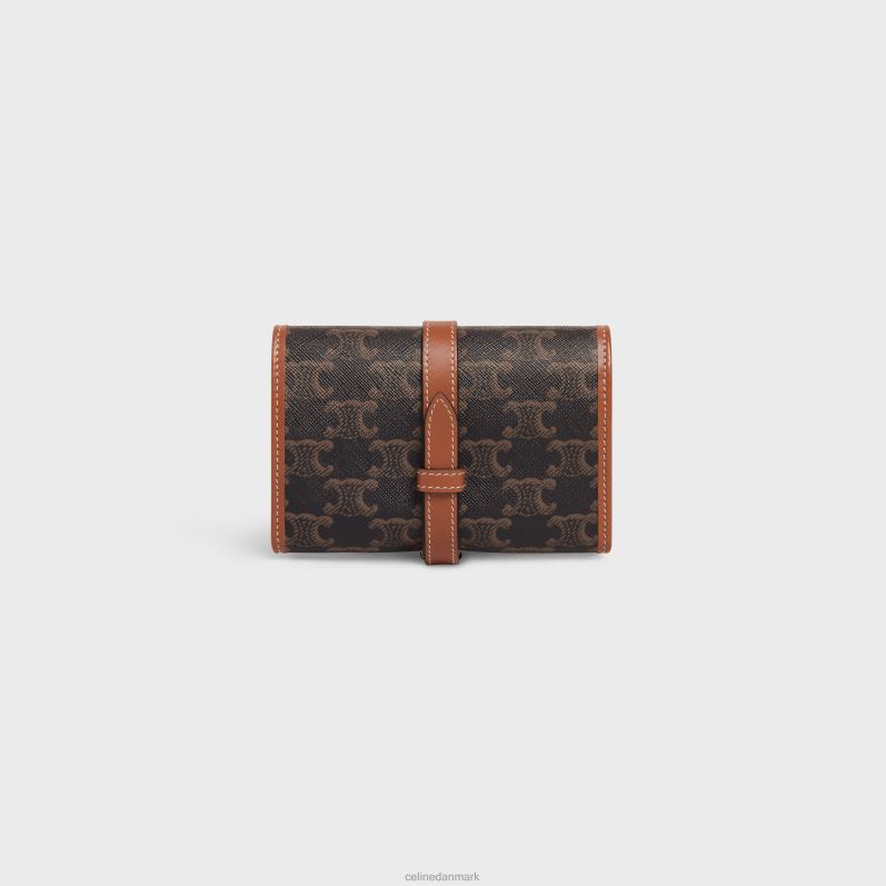 CELINE Mænd smykkepung i triomphe canvas & kalveskind F44FV1488 tilbehør tan