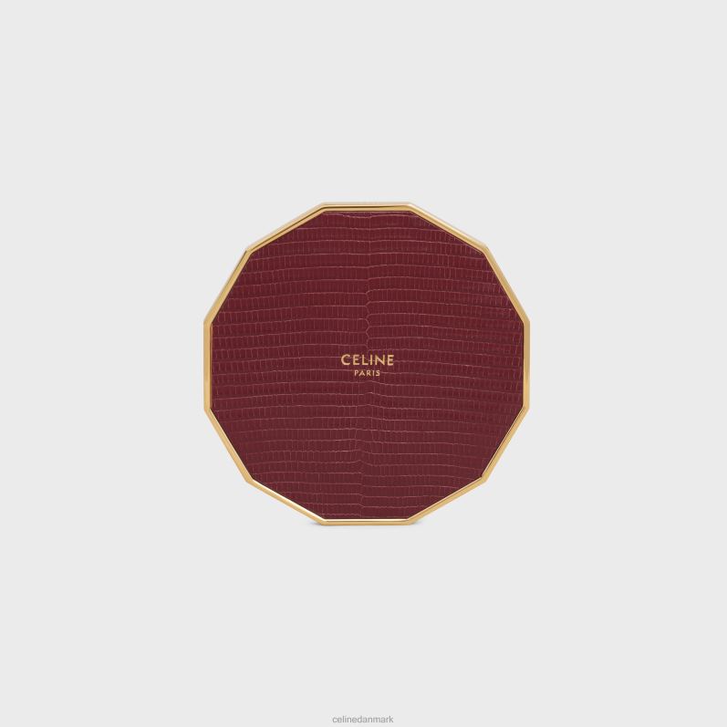 CELINE Mænd stearinlys låg i stål & øgle F44FV1553 tilbehør rubin
