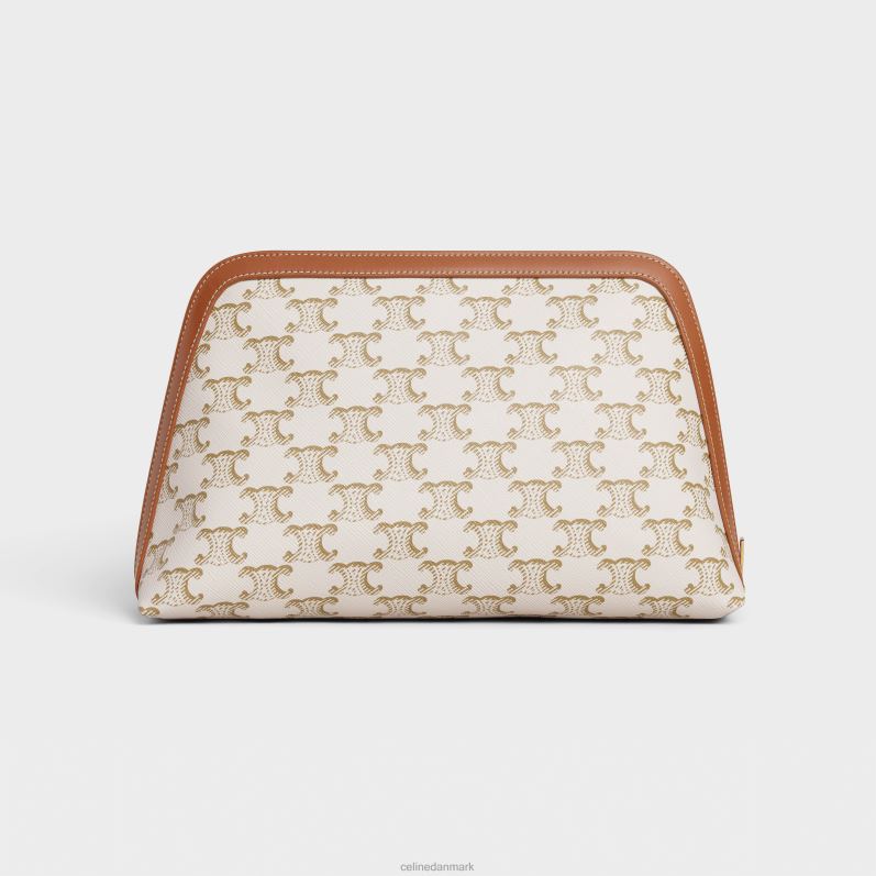 CELINE Mænd stor kosmetikpung i triomflærred & kalveskind F44FV1574 tilbehør hvid
