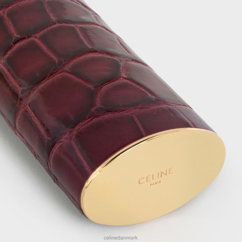 CELINE Mænd stor lighterkasse i messing & alligator F44FV1556 tilbehør bordeaux