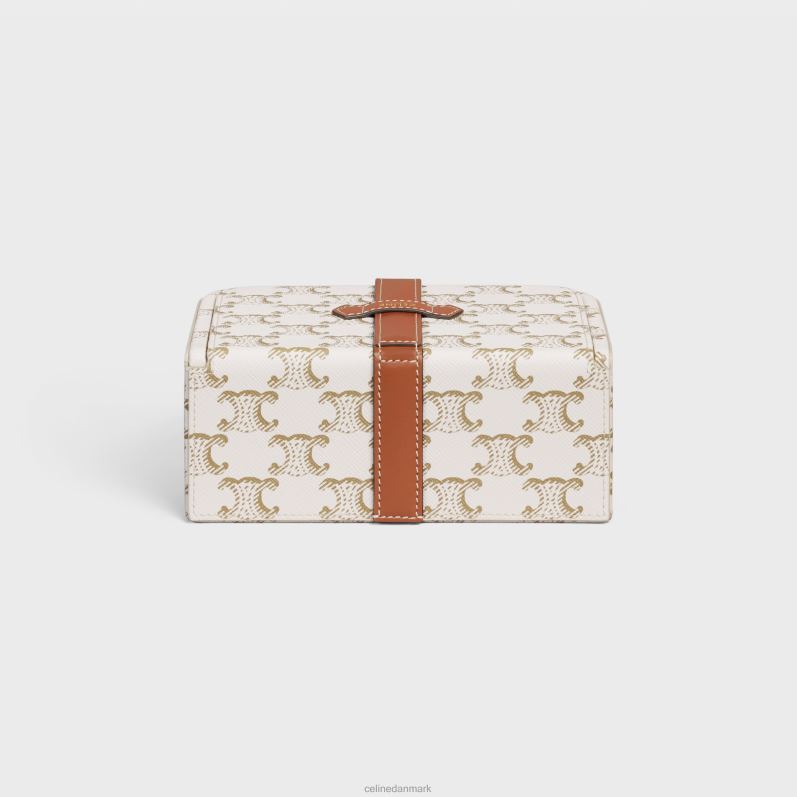 CELINE Mænd stort juveletui i triomflærred & kalveskind F44FV1563 tilbehør hvid