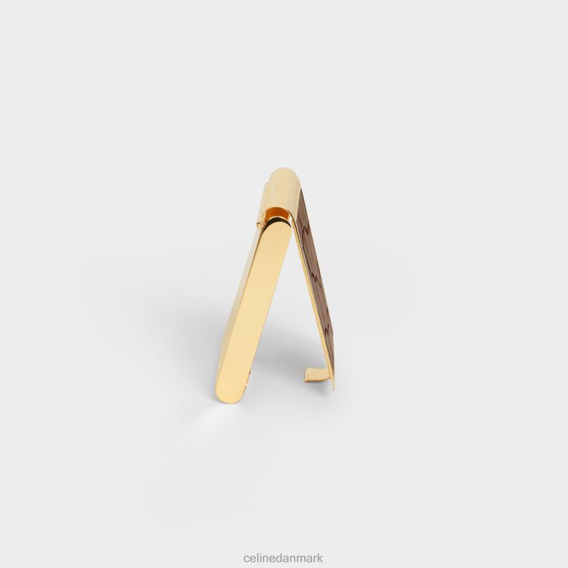 CELINE Mænd tændstikæske i messing & alligator F44FV1555 tilbehør bordeaux