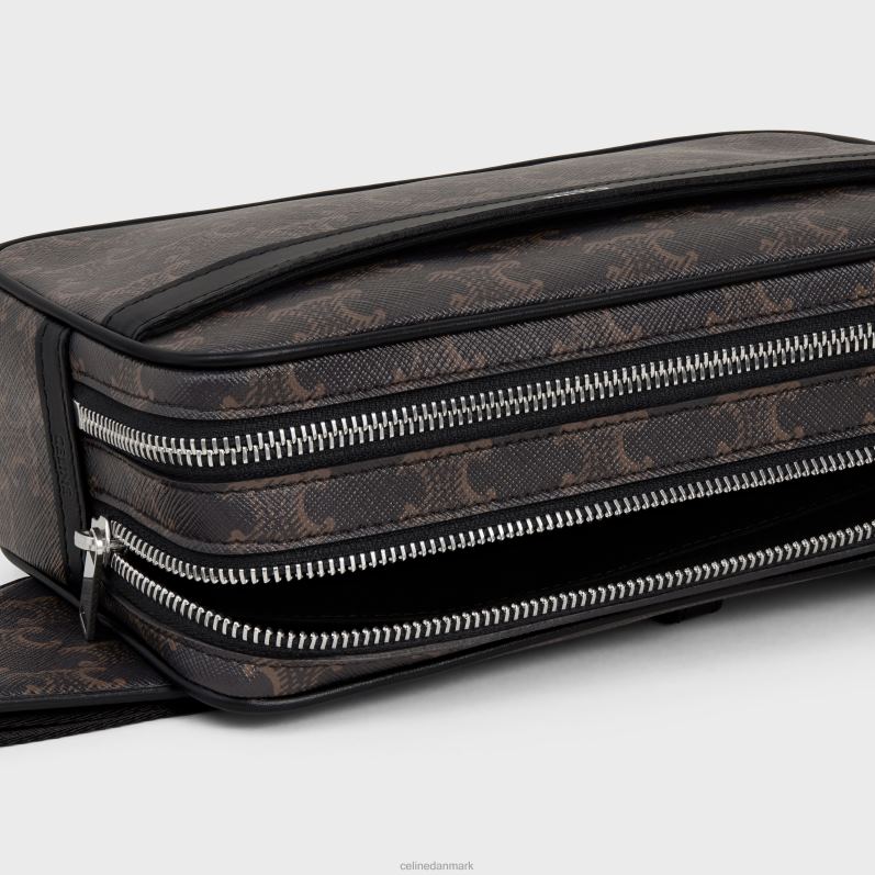 CELINE Mænd bæltetaske i triomphe canvas & kalveskind F44FV2080 tilbehør sort