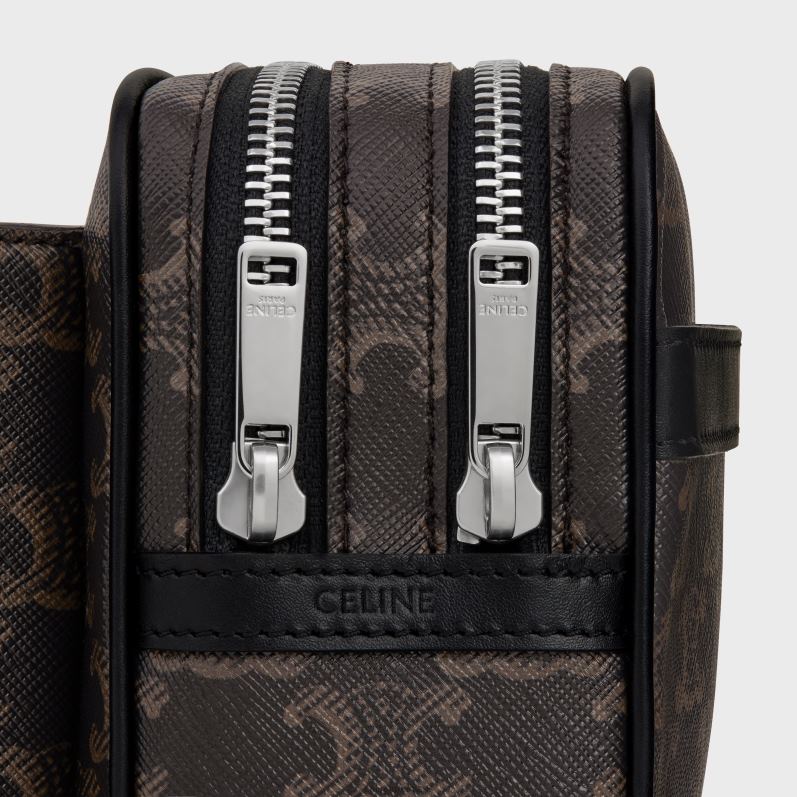 CELINE Mænd bæltetaske i triomphe canvas & kalveskind F44FV2080 tilbehør sort