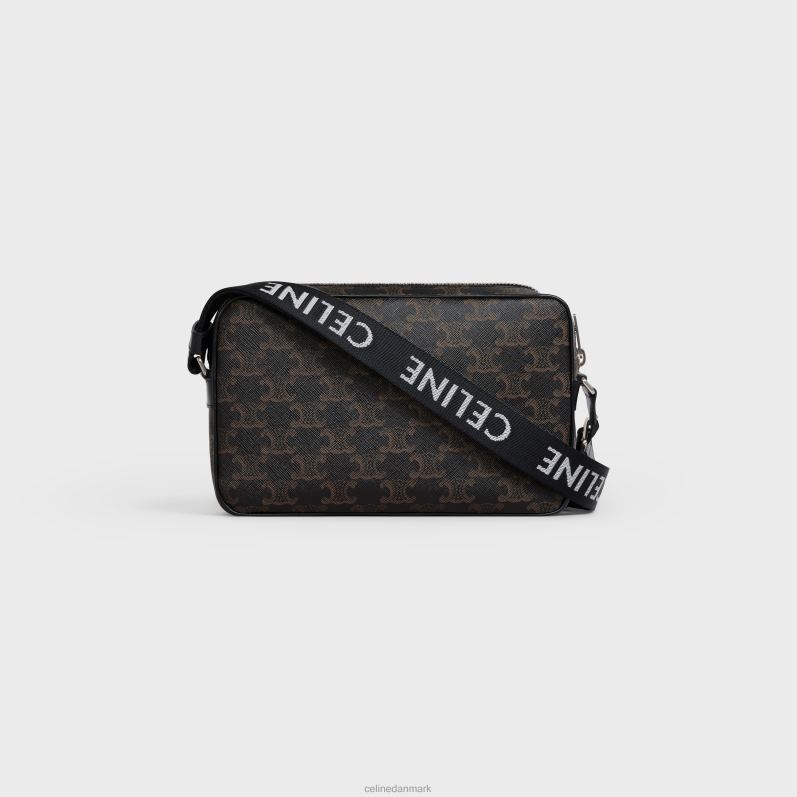 CELINE Mænd medium messenger taske i triomphe canvas F44FV2089 tilbehør sort