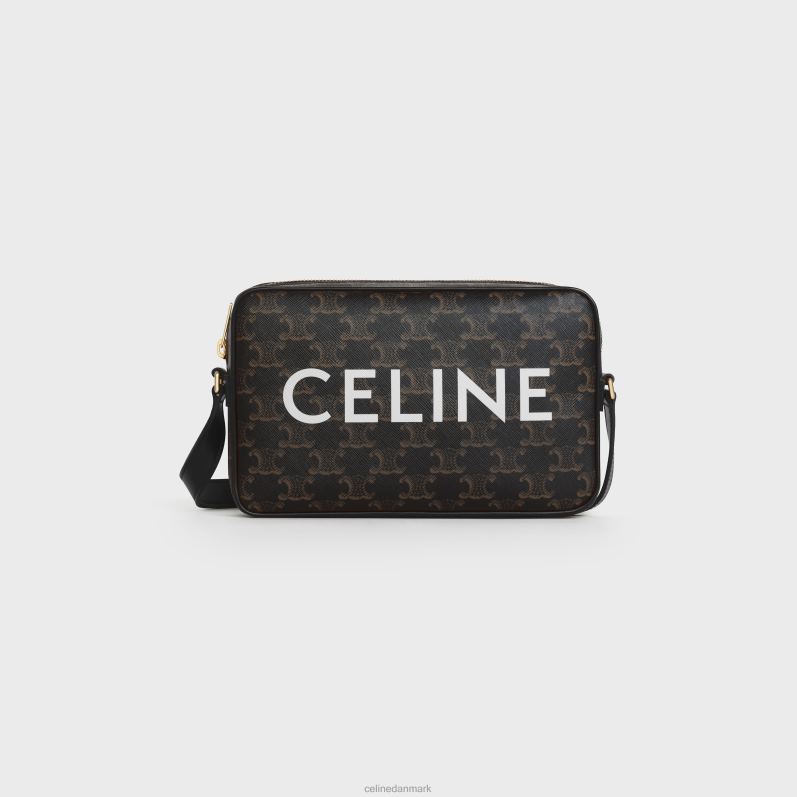 CELINE Mænd medium messenger taske i triomphe canvas med print F44FV2090 tilbehør sort