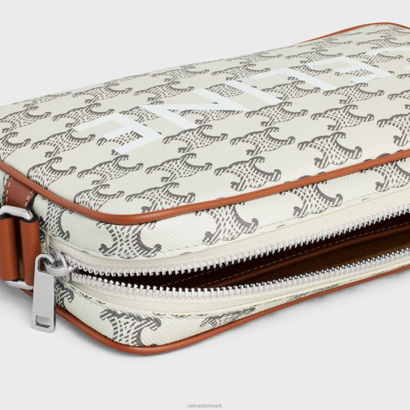 CELINE Mænd medium messenger taske i triomphe canvas med print F44FV2091 tilbehør tan/ecru