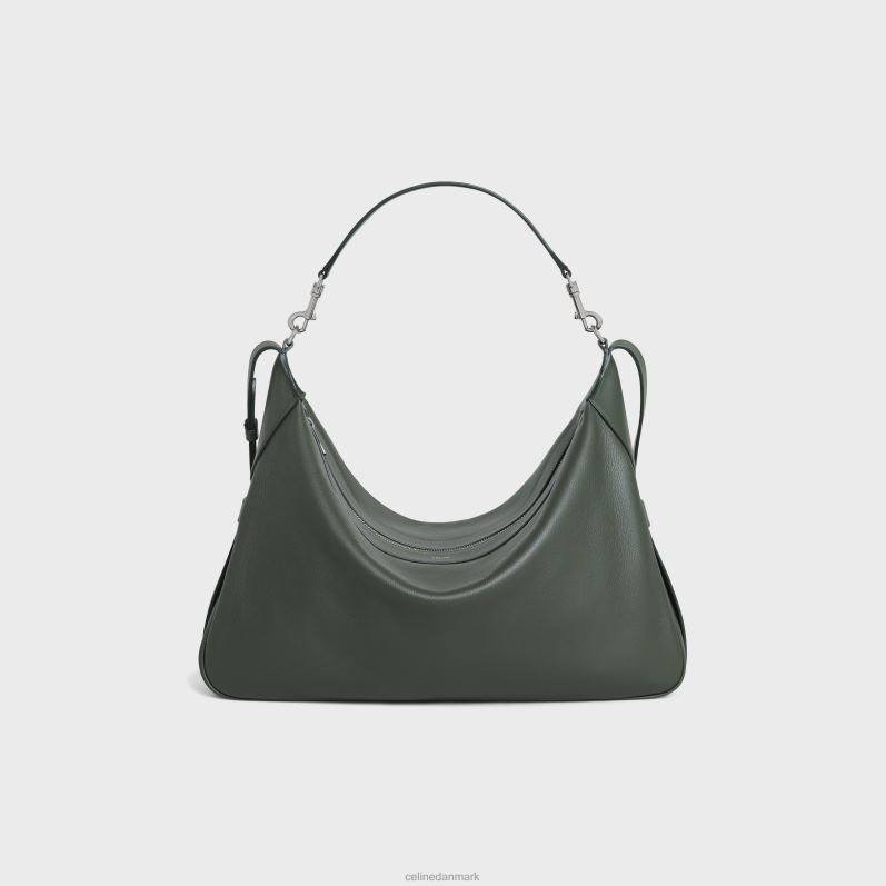 CELINE Mænd stor rem romy i smidigt kalveskind F44FV2076 tilbehør mørke hær