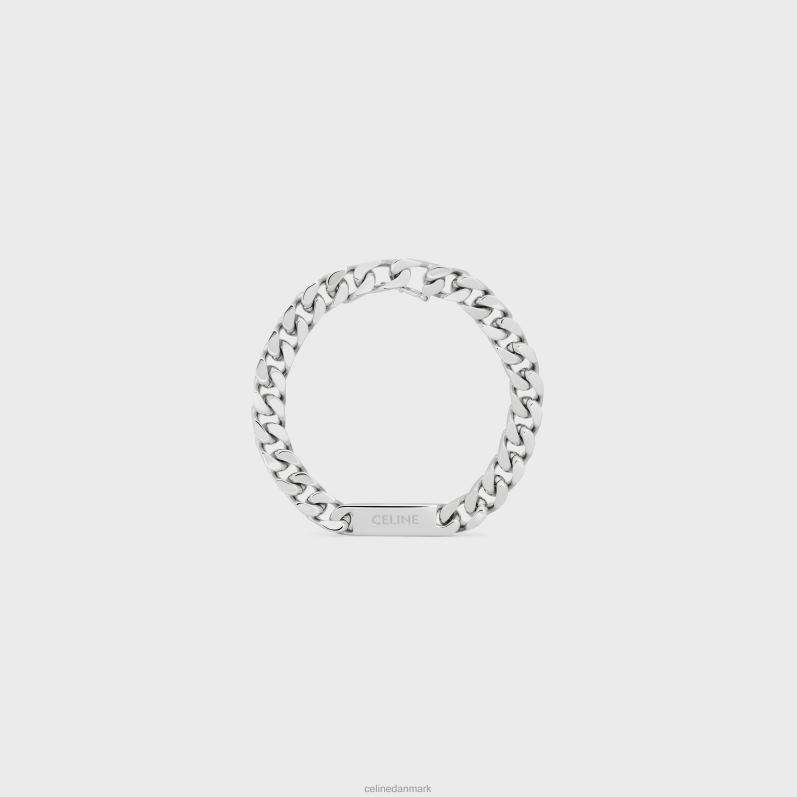 CELINE Mænd gourmetarmbånd i messing med rhodium finish F44FV2281 tilbehør sølv