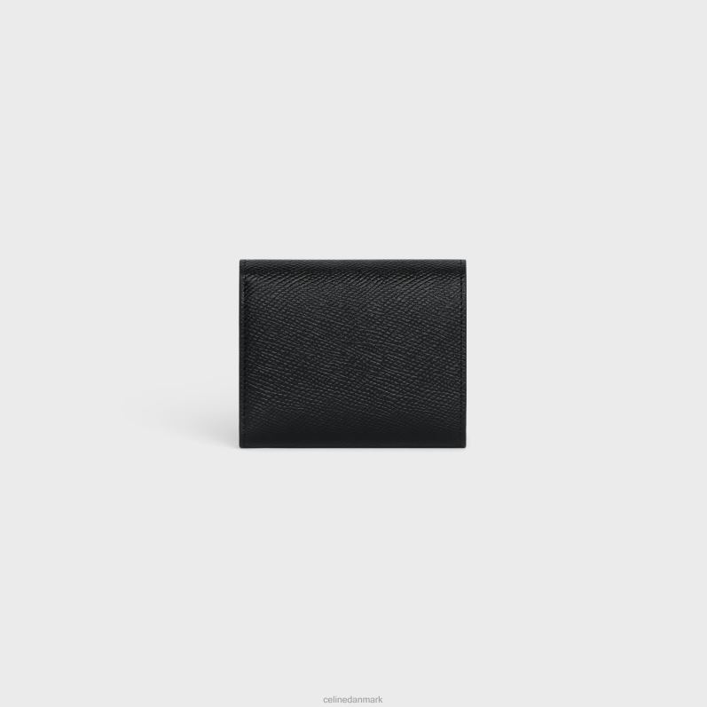 CELINE Mænd lille trefoldet pung i kornet kalveskind F44FV2166 tilbehør sort