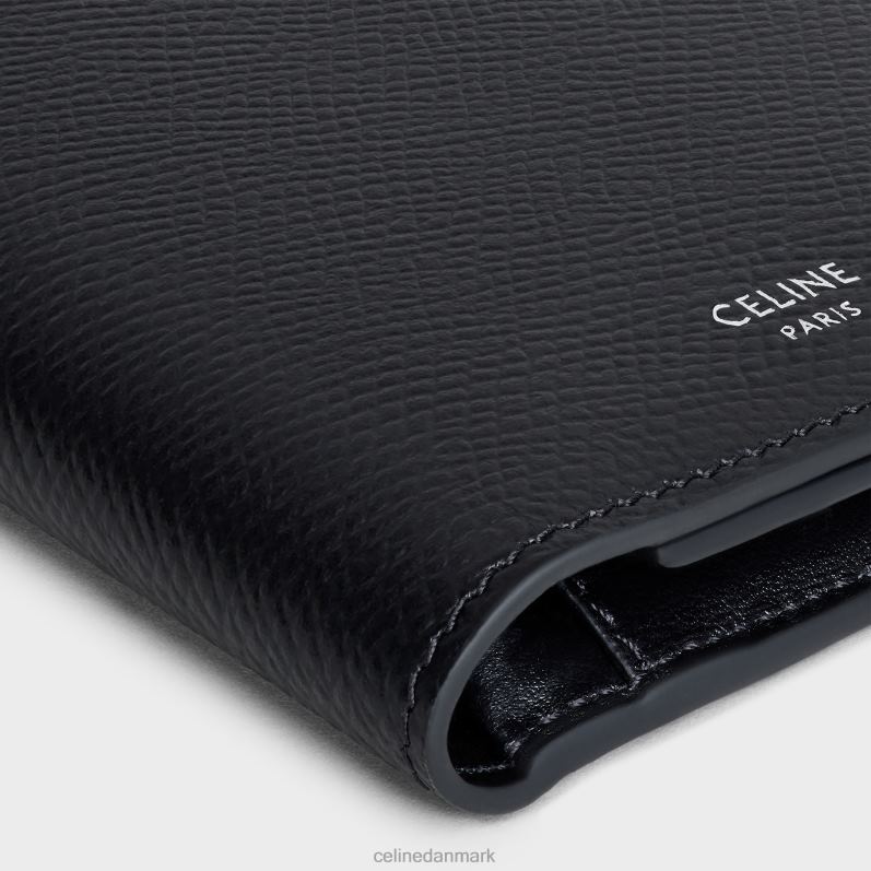 CELINE Mænd lodret pung med møntrum i kornet kalveskind F44FV2169 tilbehør sort