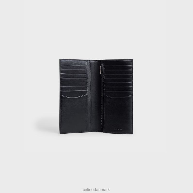 CELINE Mænd lodret pung med møntrum i kornet kalveskind F44FV2169 tilbehør sort