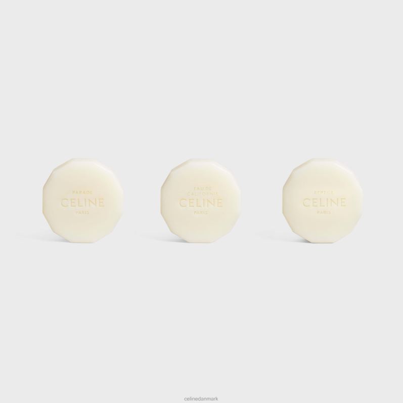 CELINE unisex parfumerede sæber setparade, eau de californie, krybdyr 3x100g F44FV1482 tilbehør én farve