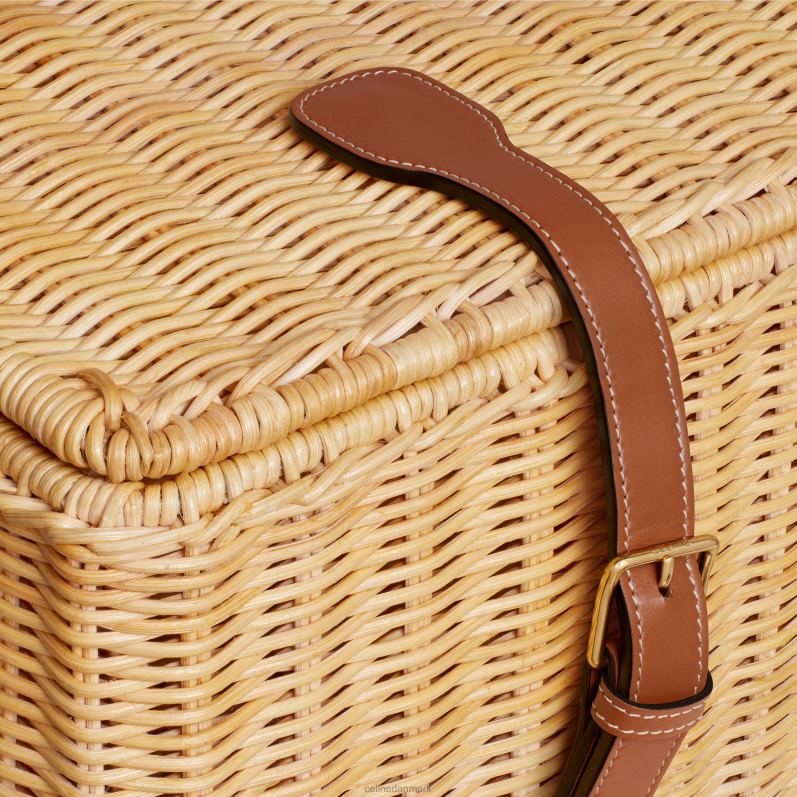 CELINE Mænd hundelegetøjsboks i rattan & kalveskind F44FV1773 tilbehør tan